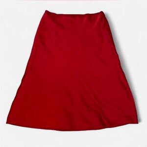 Ann Taylor Vibrant Red A-Line Skirt